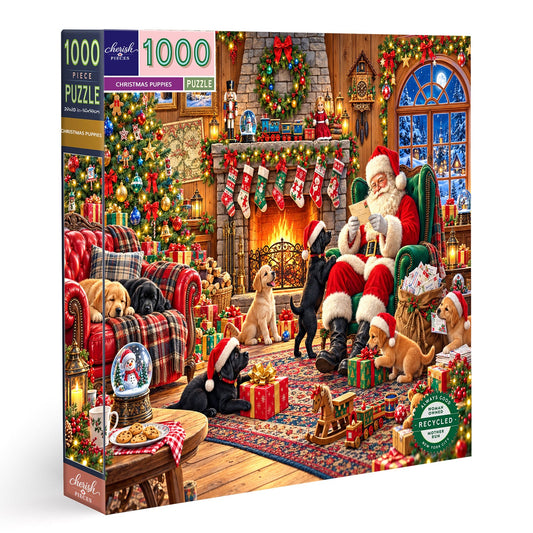 Christmas Puppies - 1000 Piece Jigsaw Puzzle