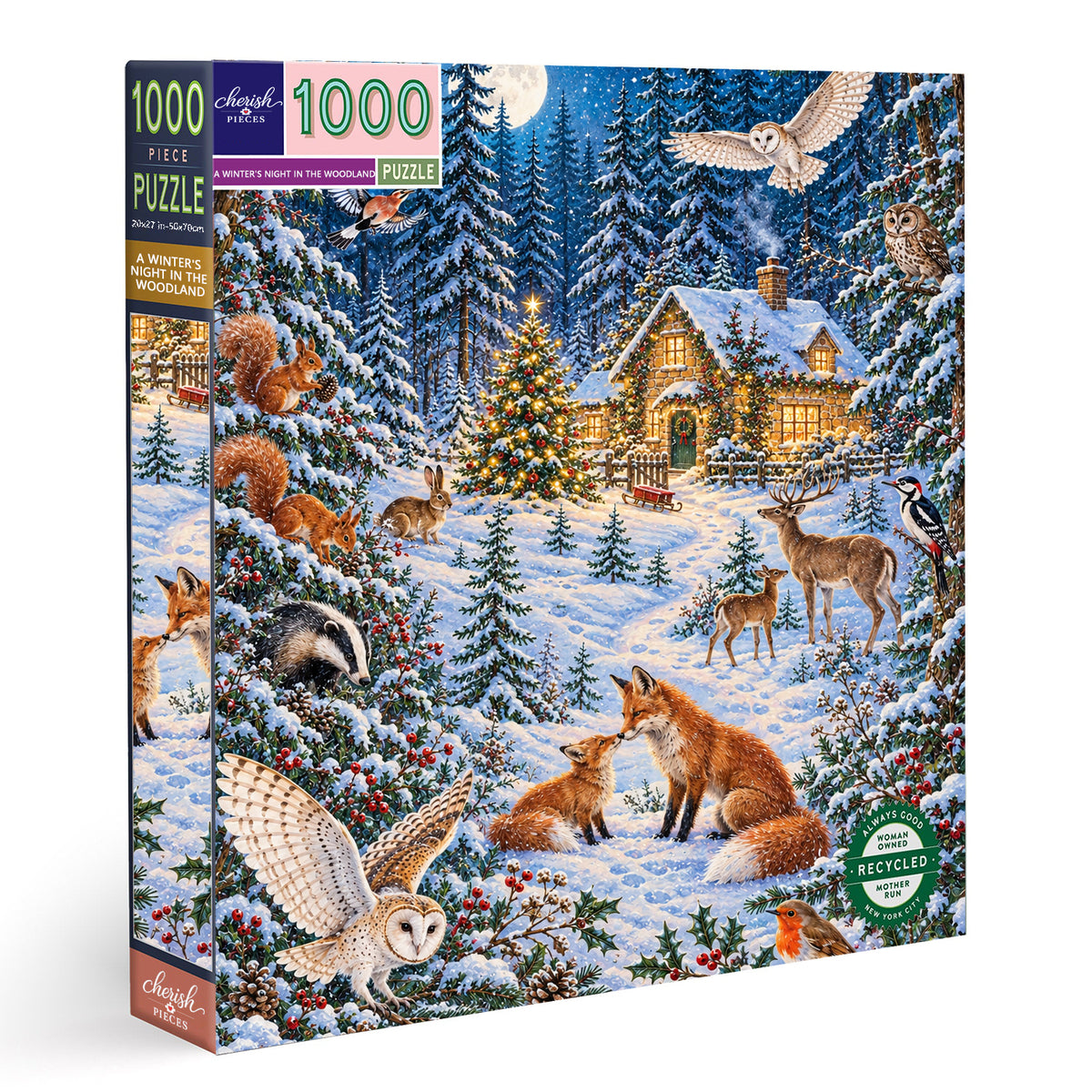 A Winter's Night in the Woodland – 1000 Piece Christmas Jigsaw Puzzle