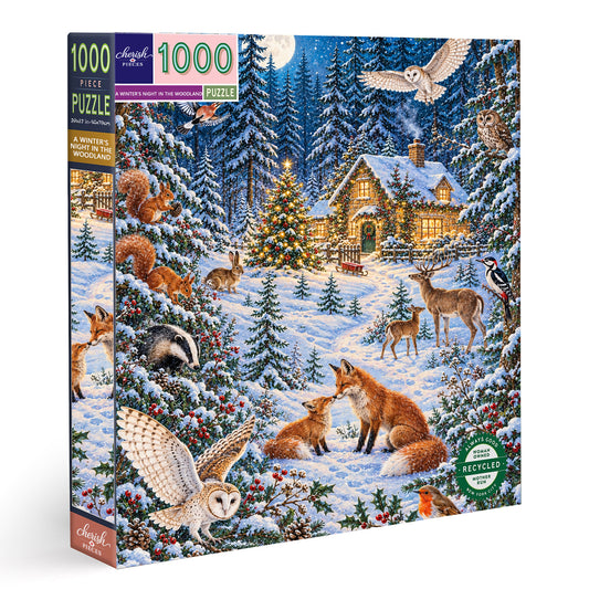 A Winter's Night in the Woodland – 1000 Piece Christmas Jigsaw Puzzle