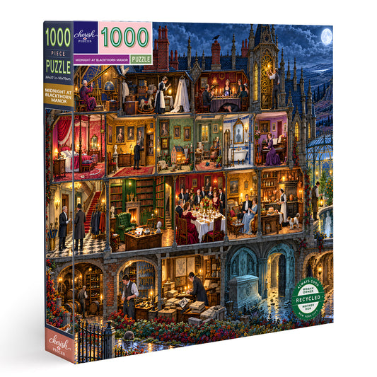 Midnight at Blackthorn Manor – 1000-Piece Gothic Mystery Jigsaw Puzzle