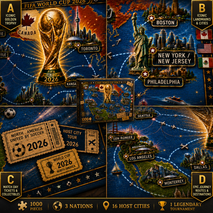 2026 World Cup Host Cities Journey - 500/1000 Piece Jigsaw Puzzle