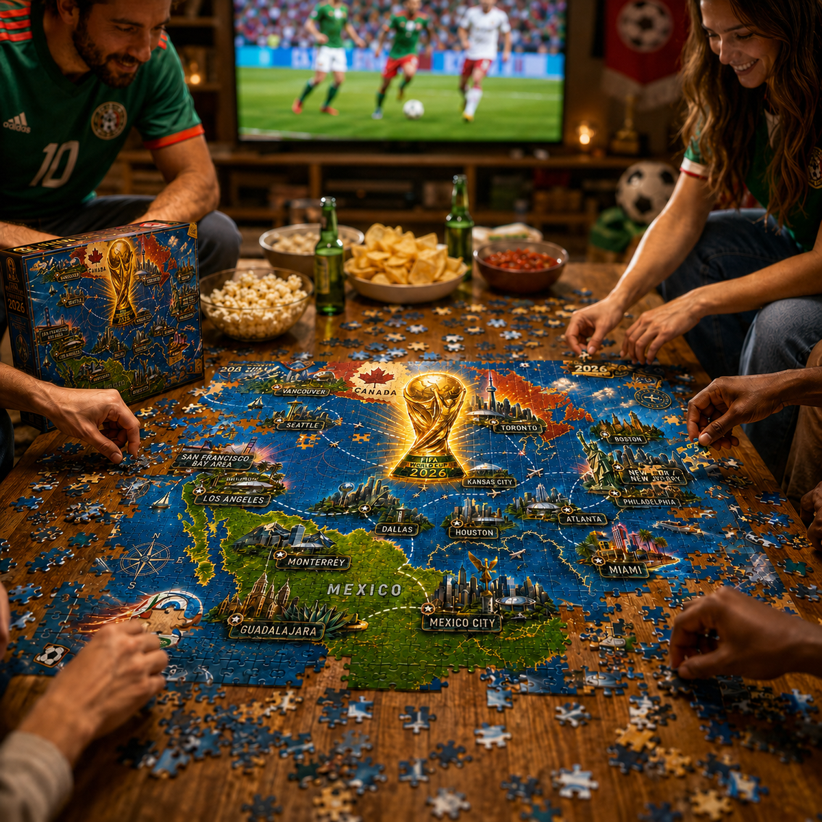 2026 World Cup Host Cities Journey - 500/1000 Piece Jigsaw Puzzle