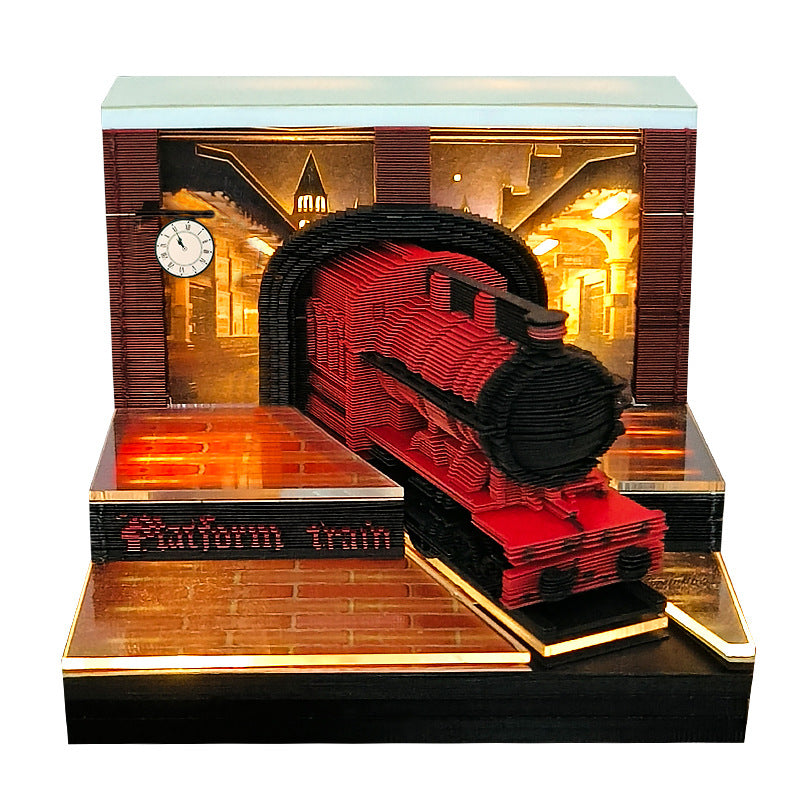 2027 Harry Potter Hogwarts Castle Calendar 3D Art Memo Pad Sticky Notes