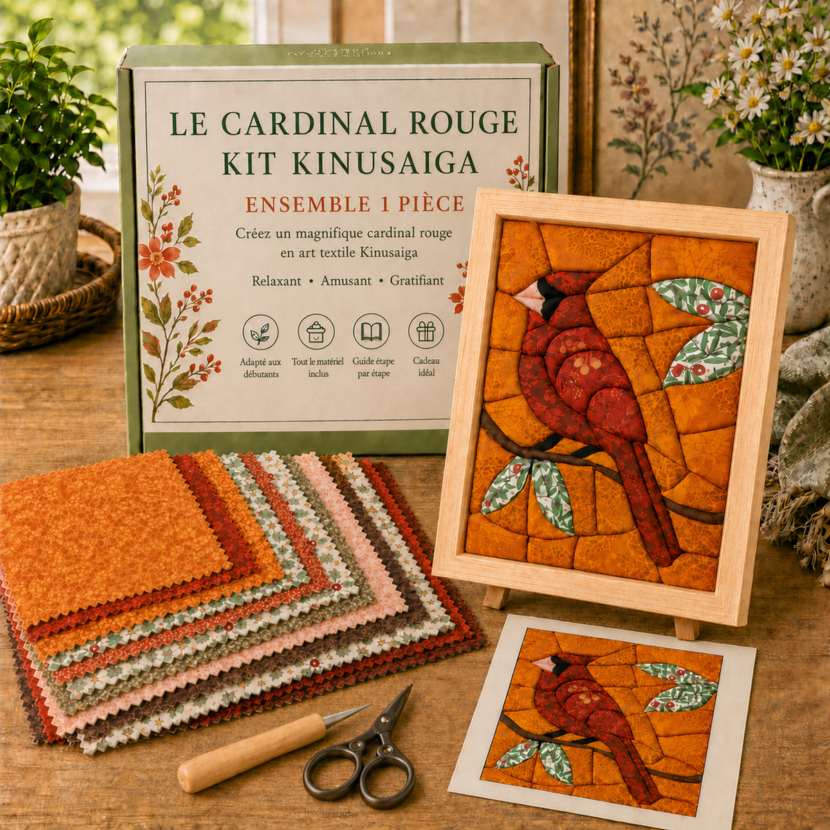 ⚡ Vente flash : -49 % sur le Cardinal rouge – Kit Kinusaiga original