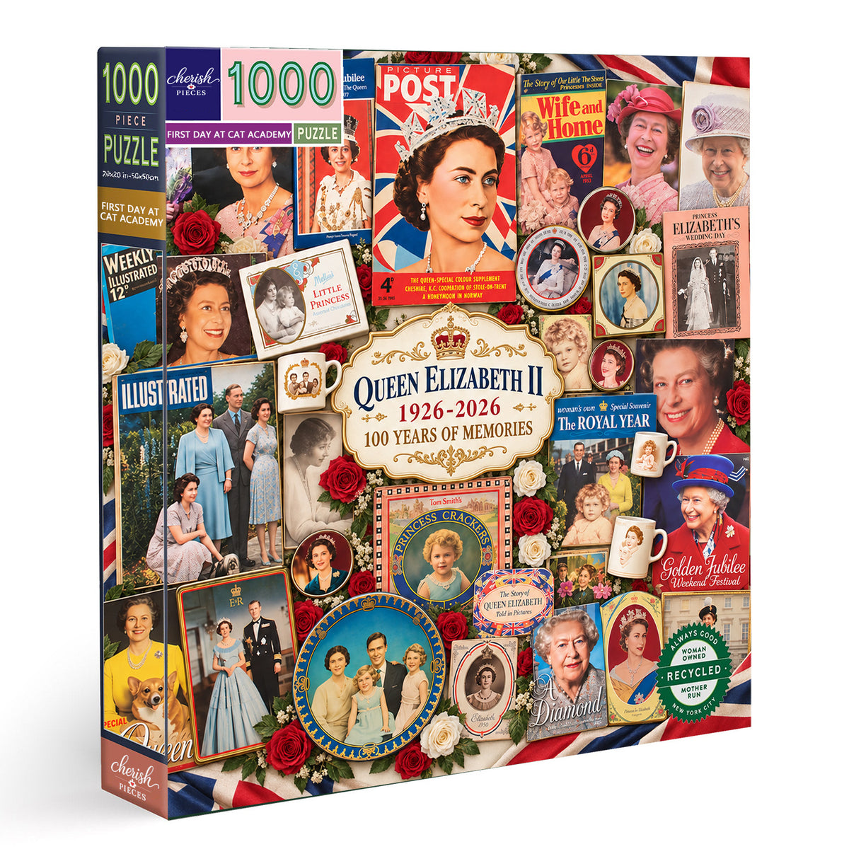 Queen Elizabeth II 100 Years of Memories 1000-Piece Jigsaw Puzzle