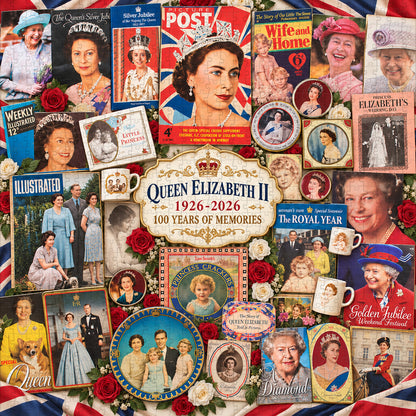 Queen Elizabeth II 100 Years of Memories 1000-Piece Jigsaw Puzzle