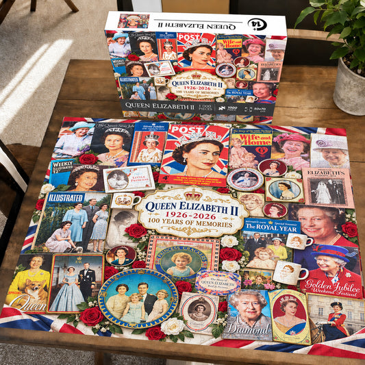 Queen Elizabeth II 100 Years of Memories 1000-Piece Jigsaw Puzzle
