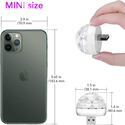 Plug & Play RGB Mini USB Disco Light for Phones – LED Party & Atmosphere Light