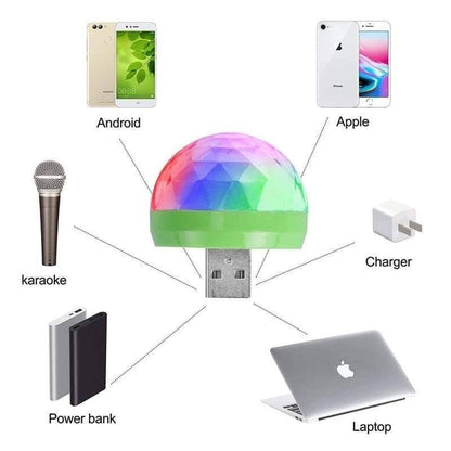 Plug & Play RGB Mini USB Disco Light for Phones – LED Party & Atmosphere Light