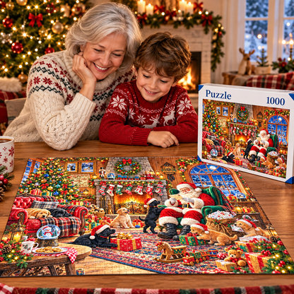 Christmas Puppies - 1000 Piece Jigsaw Puzzle