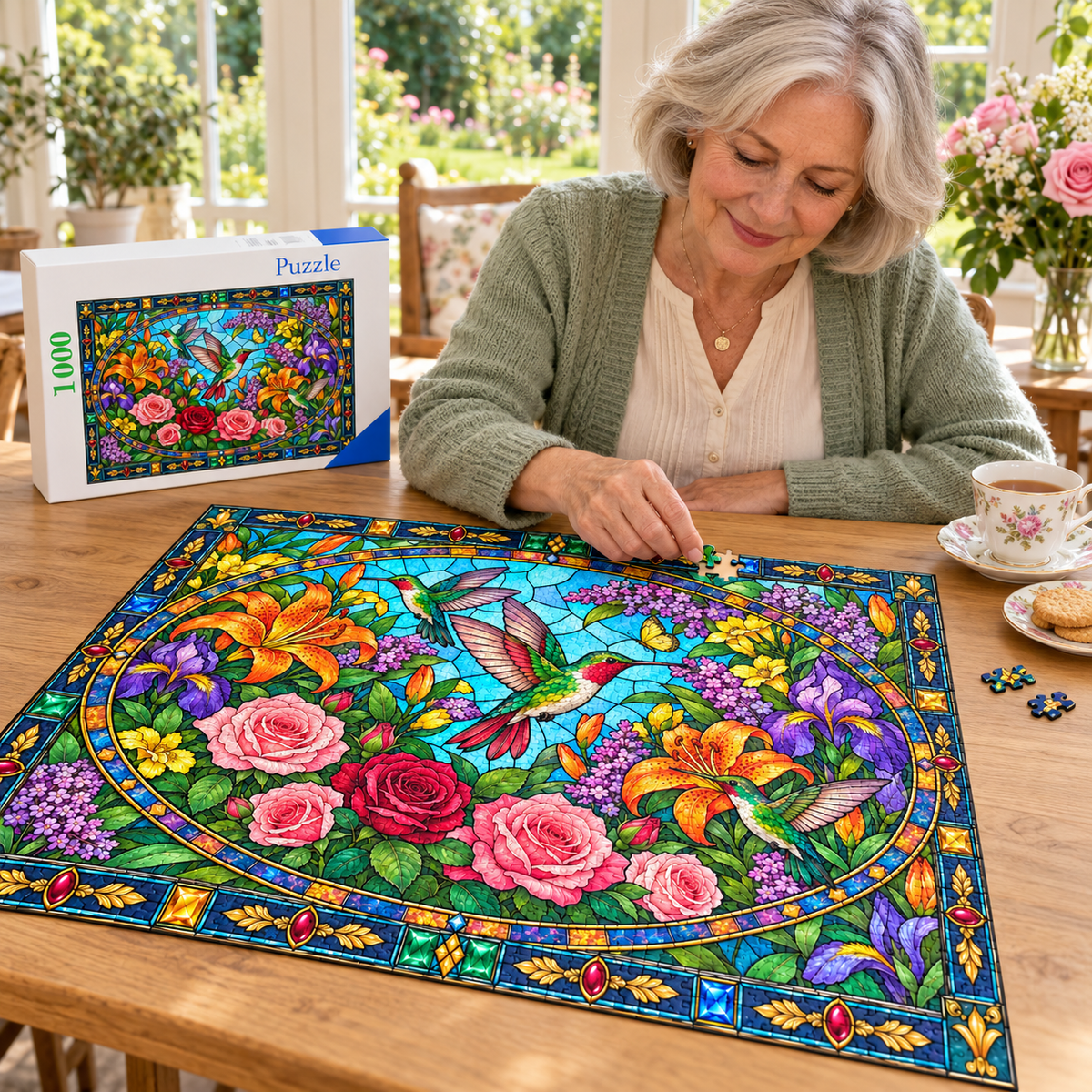 Hummingbird Garden - 500/1000 Piece Puzzle