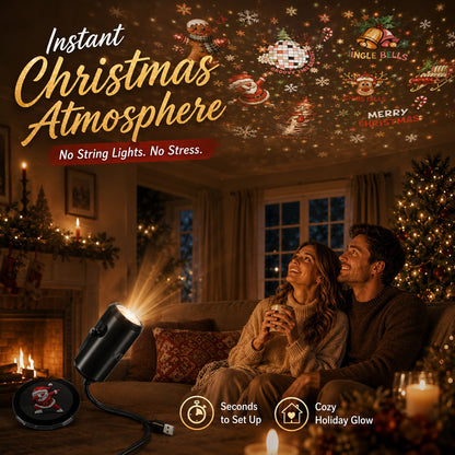 🎄🌟 Christmas Projection Night Light-Plug & Play HD Christmas Projector🎅