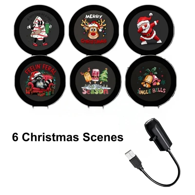 🎄🌟 Christmas Projection Night Light-Plug & Play HD Christmas Projector🎅