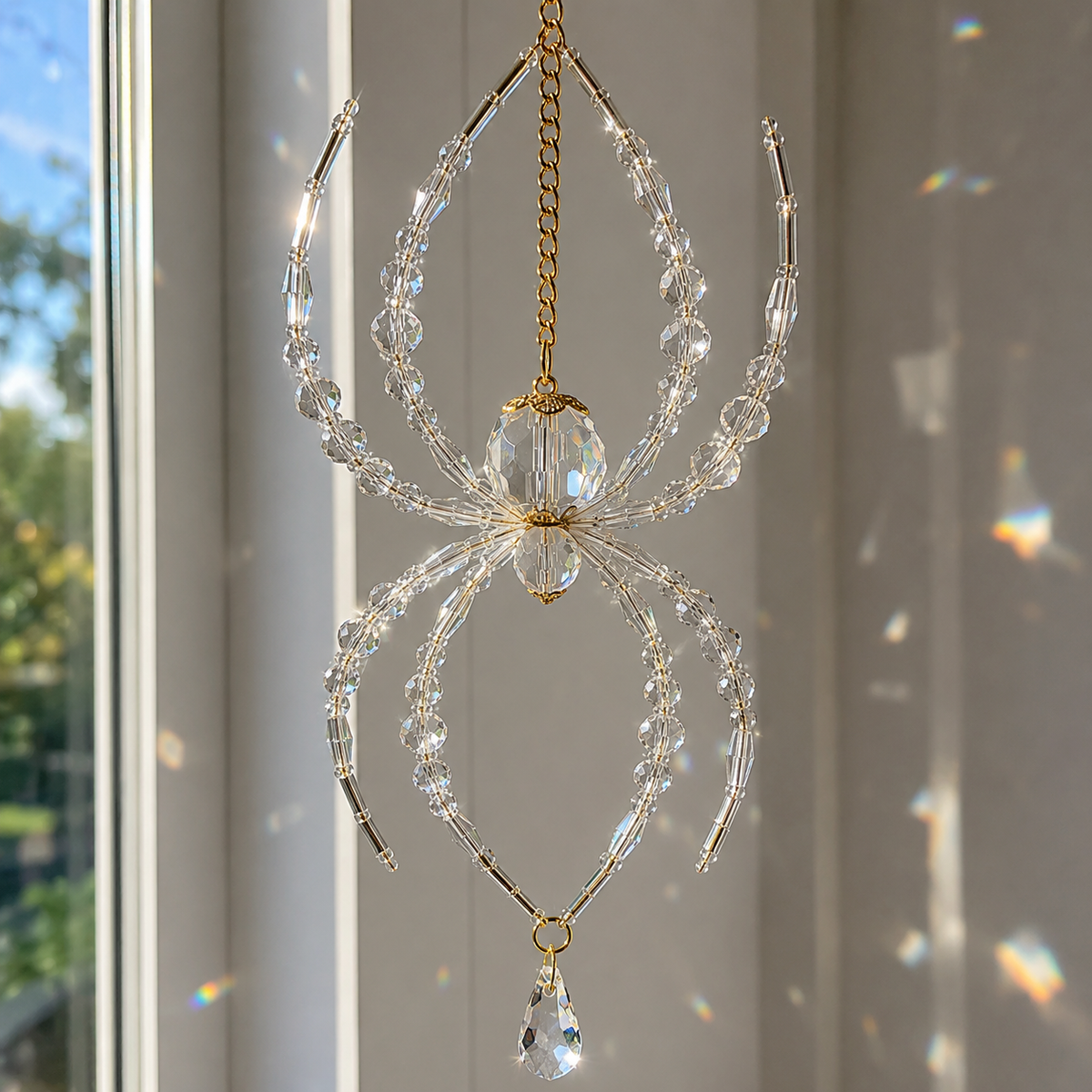 ✨Sparkling handmade spider suncatcher