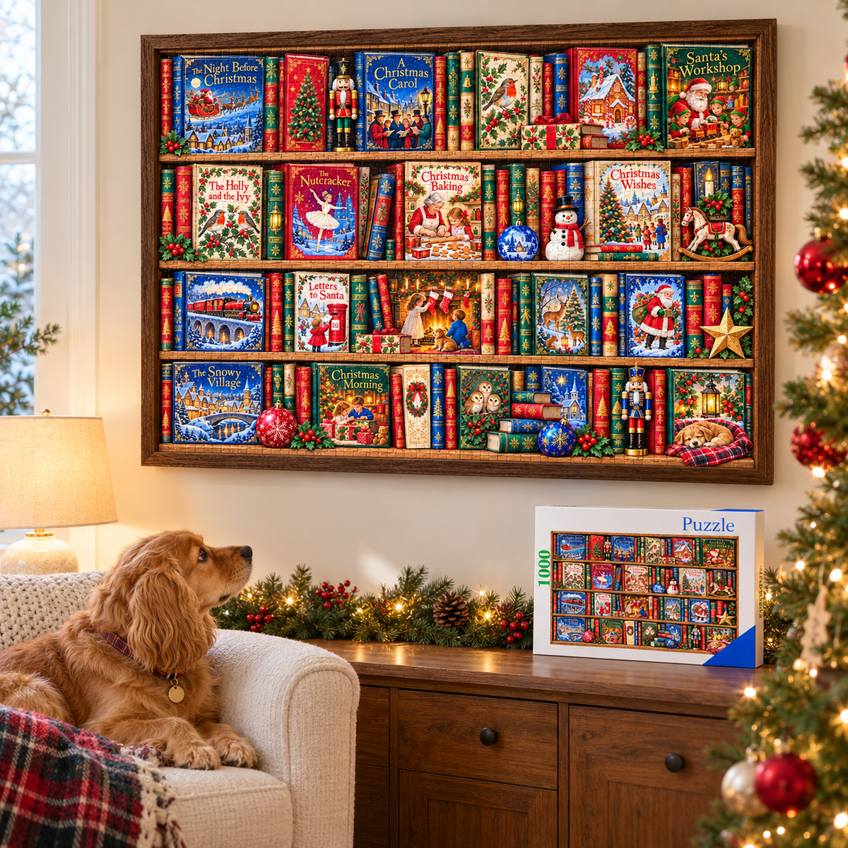The Christmas Library-1000 Piece Jigsaw Puzzle