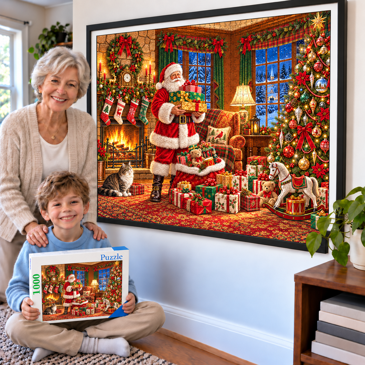 Santa’s Christmas Eve-1000-Piece Jigsaw Puzzle