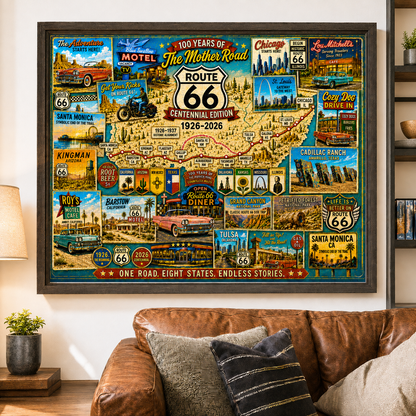 Route 66 Centennial Collector’s Puzzle 100 Years of the Mother Road — 1926–2026🎁