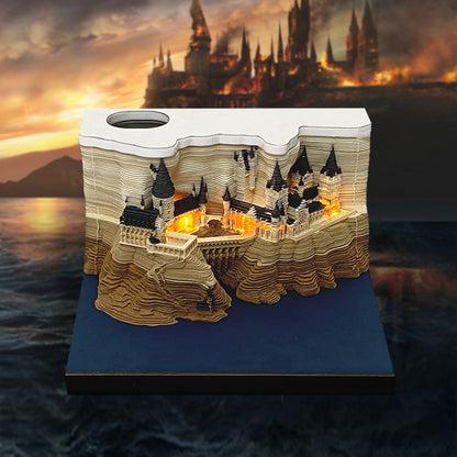 Harry Potter Hogwarts Castle 3D Art Memo Pad Sticky Notes 2025 For Christmas Gift