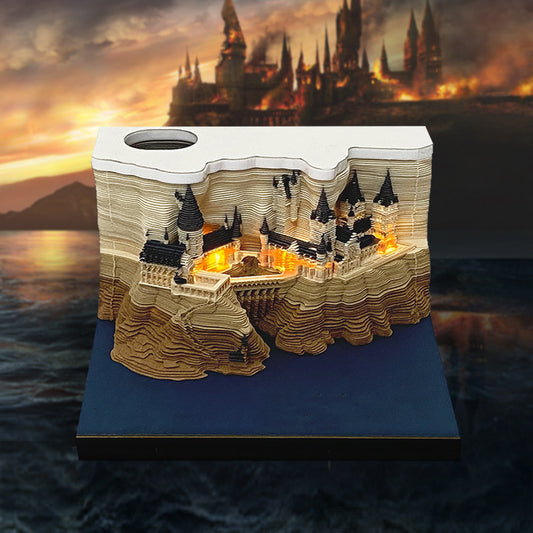 Harry Potter Hogwarts Castle 3D Art Memo Pad Sticky Notes 2025 For Christmas Gift