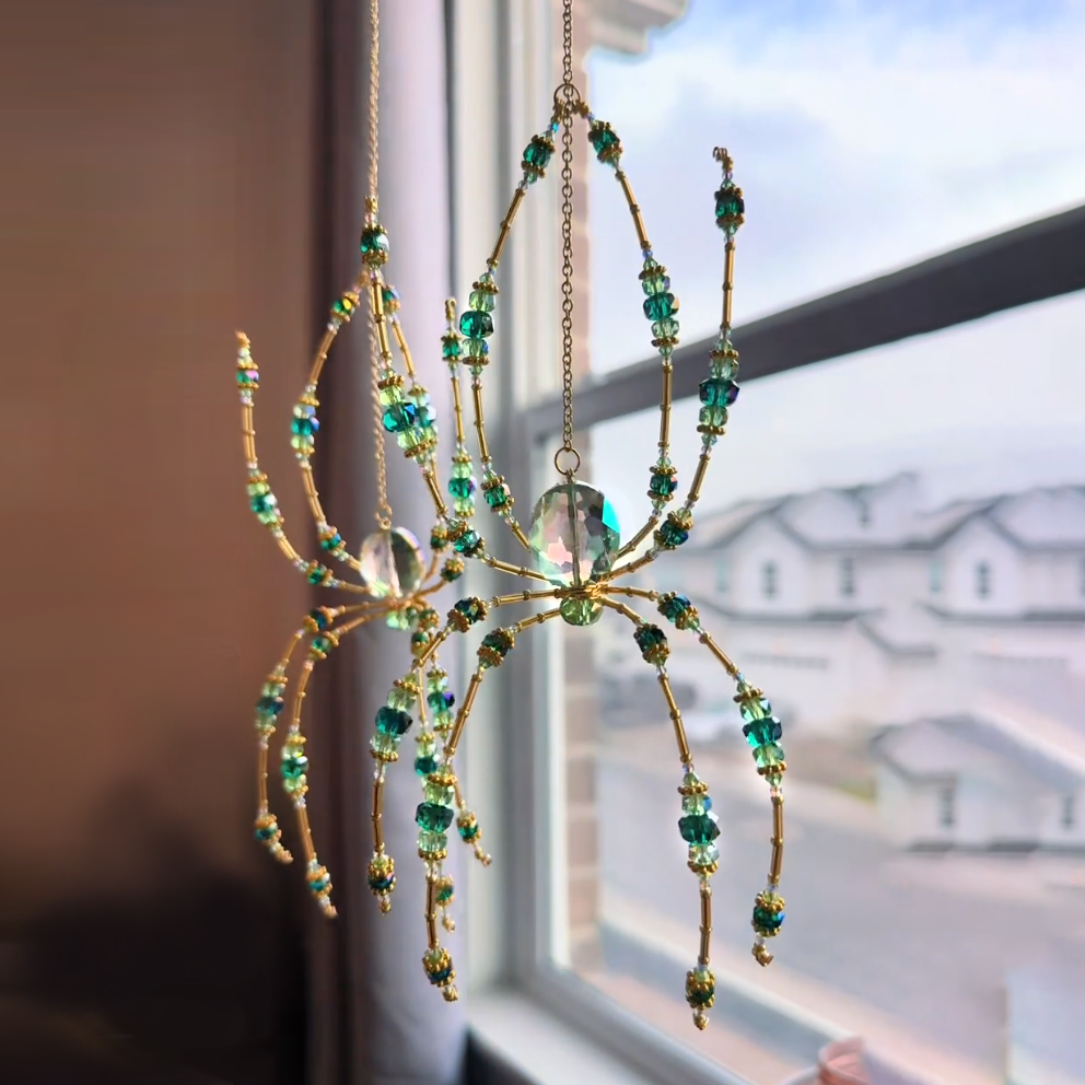 ✨Sparkling handmade spider suncatcher