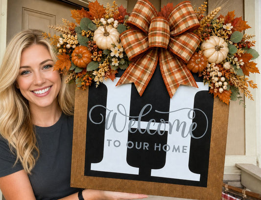2026 fall - Welcome Front Door Wreath