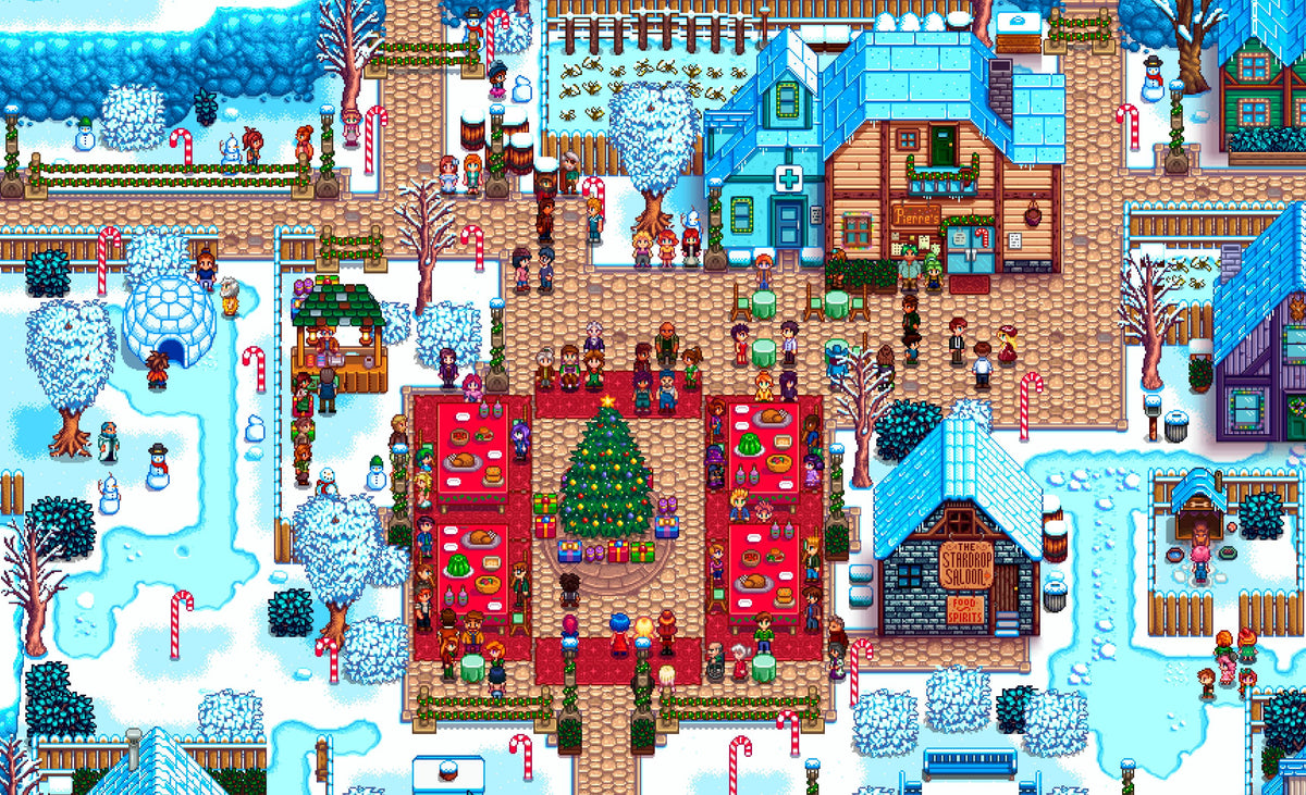 Inspired by Stardew Valley: Pelican Town Panorama Jigsaw Puzzle